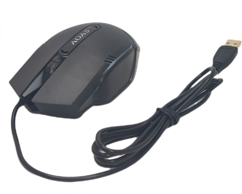 Mouse Gamer Glow Com Botões Programáveis Com Fio1,5m RGB USB LED OAS-V05