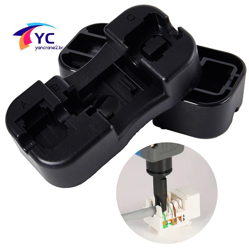 YCBR 1Pc Universal RJ45 Cat6/Cat5E/Rj11/12 Keystone Ja Punch Down Stand Suporte De Módulo De Ferramenta De Fiação .