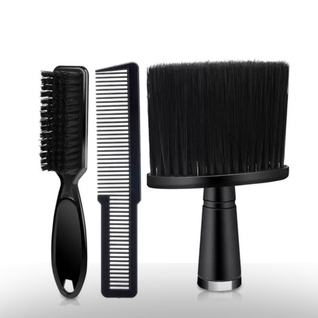 Kit 1 Pente Clipper 1 Espanador 1 Escovinha de Disfarce