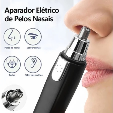 Máquina de Cortar Pelos Cortador Aparador de Cabelos do Nariz e Ouvido Nose Ear Hair Trimmer