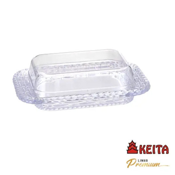 Manteigueira De Acrílico Conserva Manteiga Sofisticado Multiuso Universal Keita