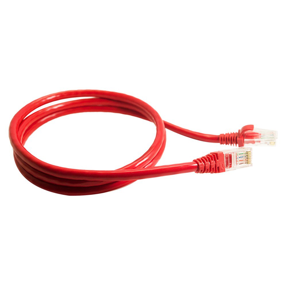 Kit Patch Cord Cat6 Vermelho 23 Awg 40cm 10 Unidades