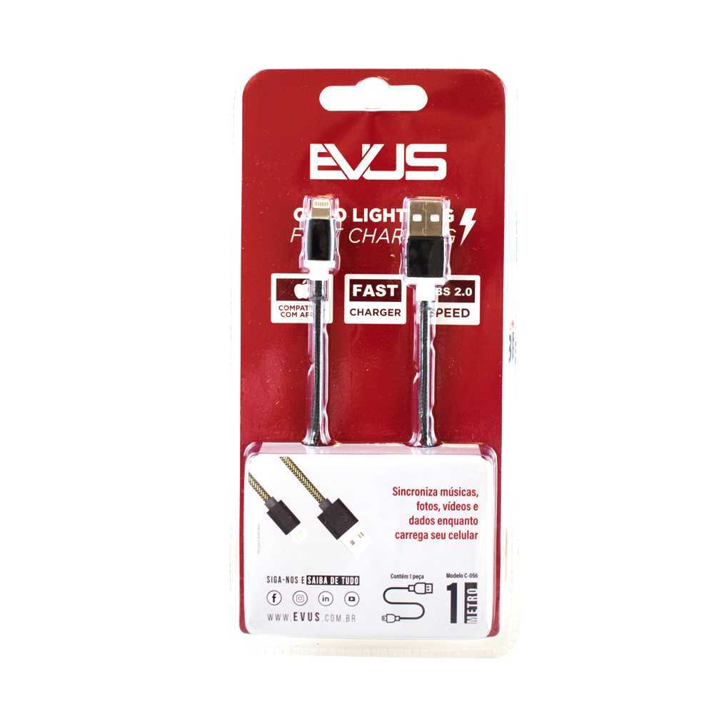 Cabo Fast Charge Ligtning 8p Dourado Usb 2.0 1 Metro Evus
