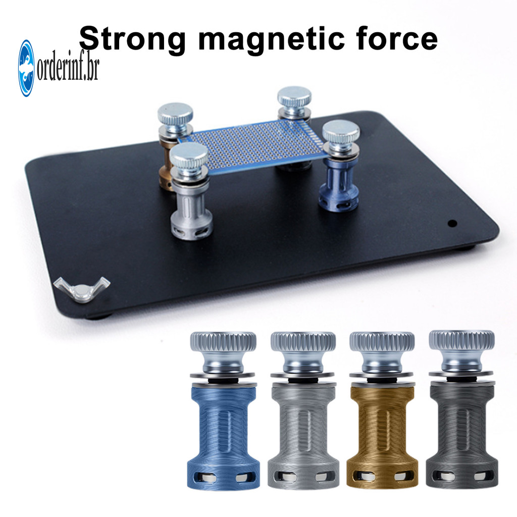 Pcb Assembly Holder Spring-loaded Spring Magnetic Adjustable Angle Soldering Clamp with Damage-preventing Cushion for El