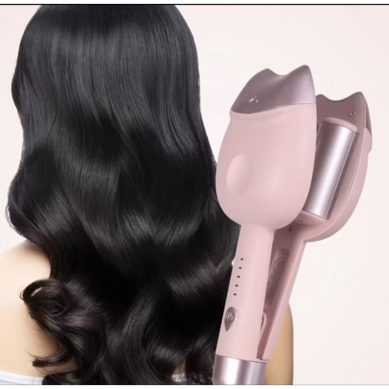 Modelador De Cachos Tri Ondas 32MM Bivolt Profissional Ondas Perfeitas Gatinho Portátil