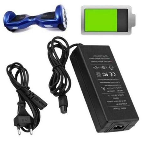 Carregador Fonte 42V Bivolt Universal para Hoverboard Skate Elétrico Carregador de Bateria