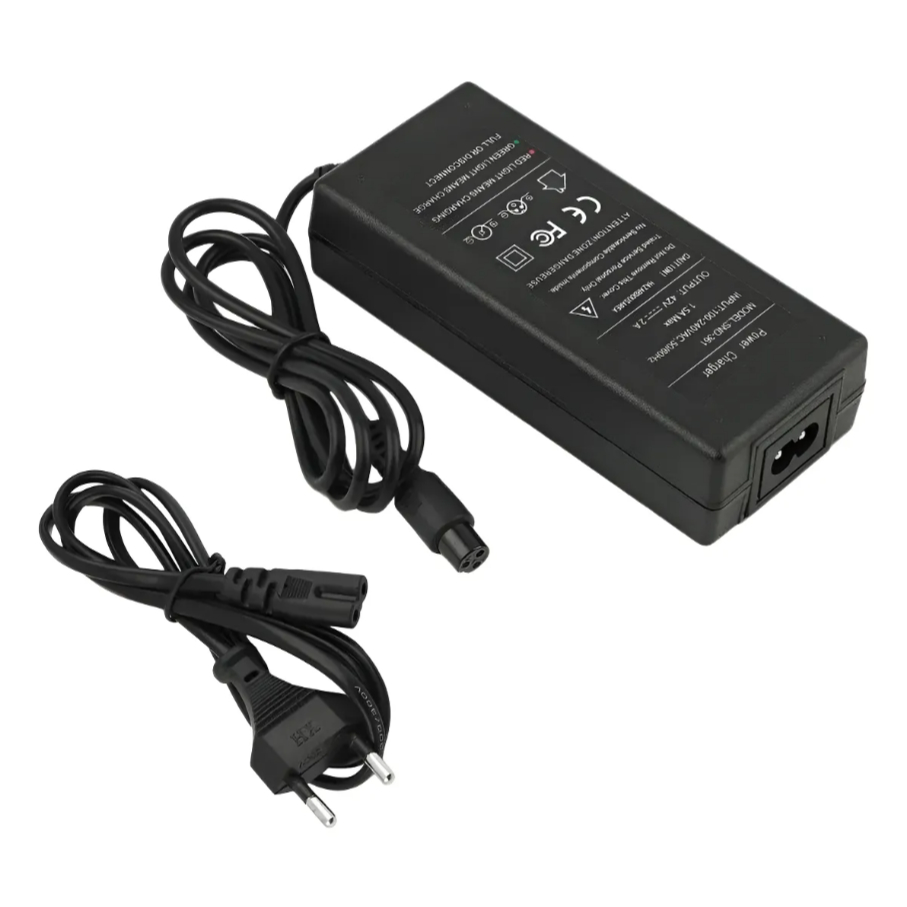 Carregador Fonte 42v 2a Para Scooter E Bicicleta Elétrica