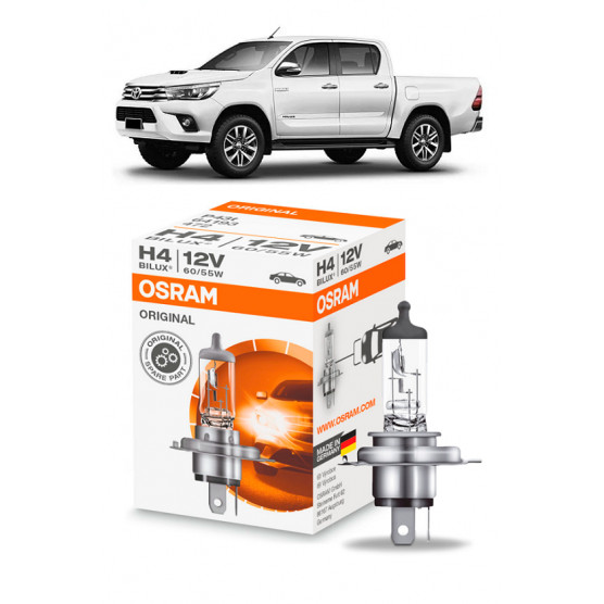 Lampada Farol Hilux SRV Pickup 2016 2017 2018 2019 2020 H4 Original Osram