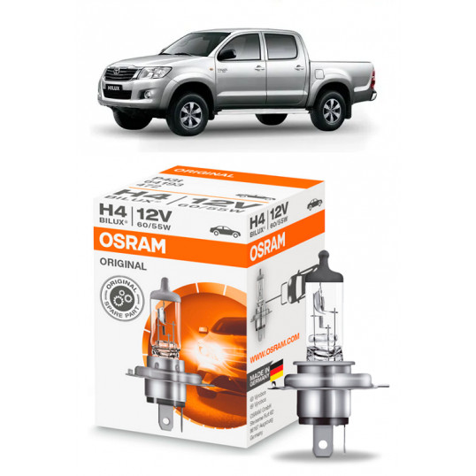 Lampada Farol Hilux SRV Pickup 2005 a 2015 H4 Original Osram