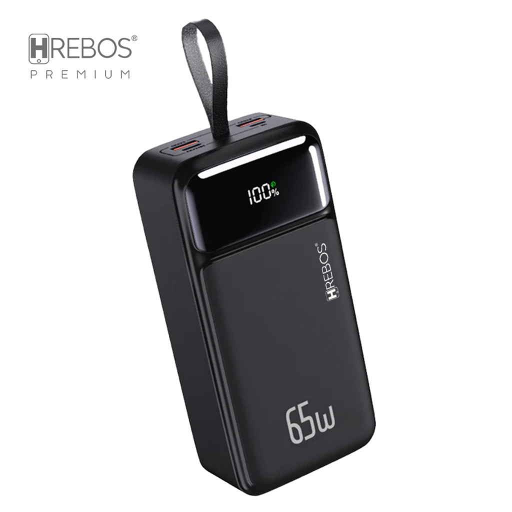 Power Bank 30000mAh 65W Carregador Portátil Carga Rápida Turbo