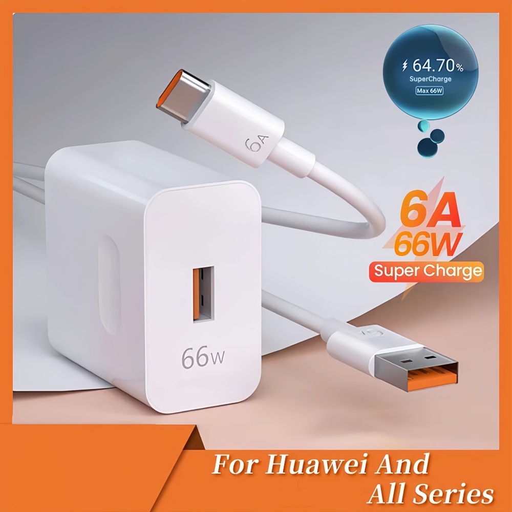 Cabo de Dados Usb Tipo C 6a Super Rápido para Carregamento Android, Compatível com 66w, Carregamento Rápido Total para