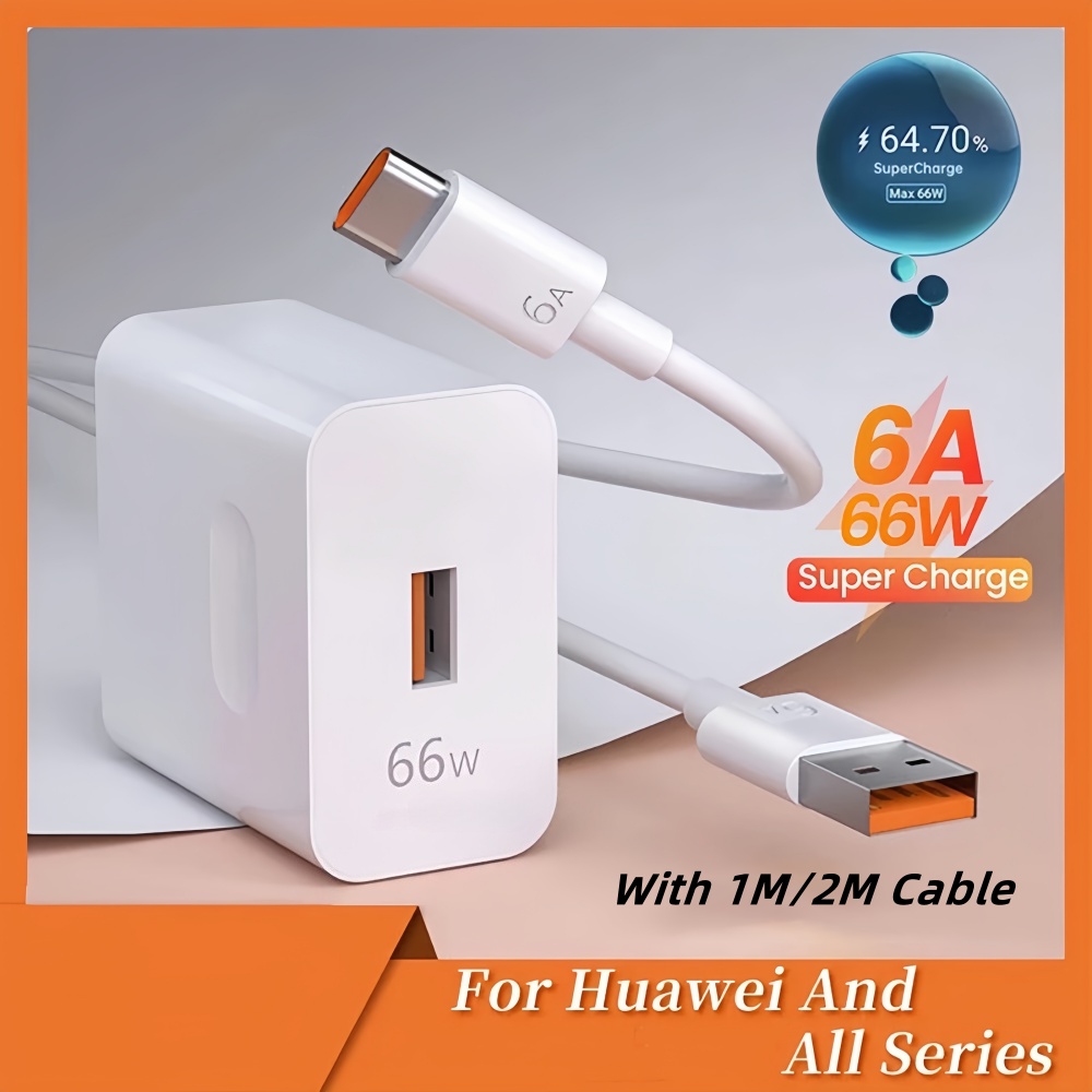 Cabo de Dados Usb Tipo C Android 6a Super Rápido Compatível com Carga Rápida de 66w para Huawei e Realme