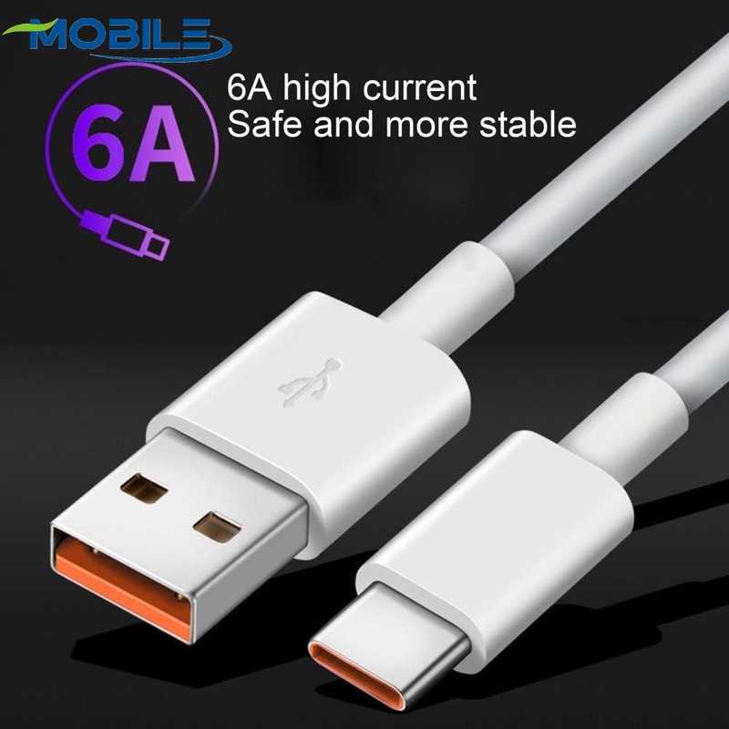 6A 66W USB Tipo C Cabo Super Rápido/Carregamento-Carregador De Dados/Para Huawei Companheiro 40 50 11 10 OPPO R17