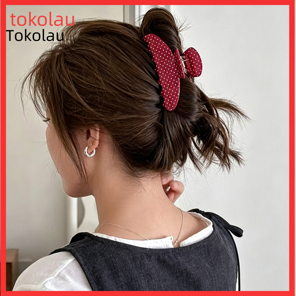 Trendy Hair Styling Clips Claw Polka Dot Clip for Women 3.9 Inch Strong Hold No Slip Accessory Perfect for Thick or Thin