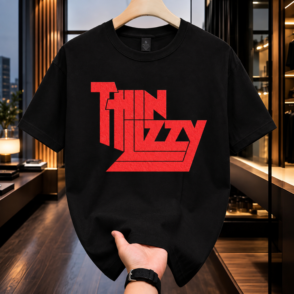Camiseta Masculina Thin Lizzy Banda Clássica do Rock Manga Curta Simples carla perez santa catarina base militar