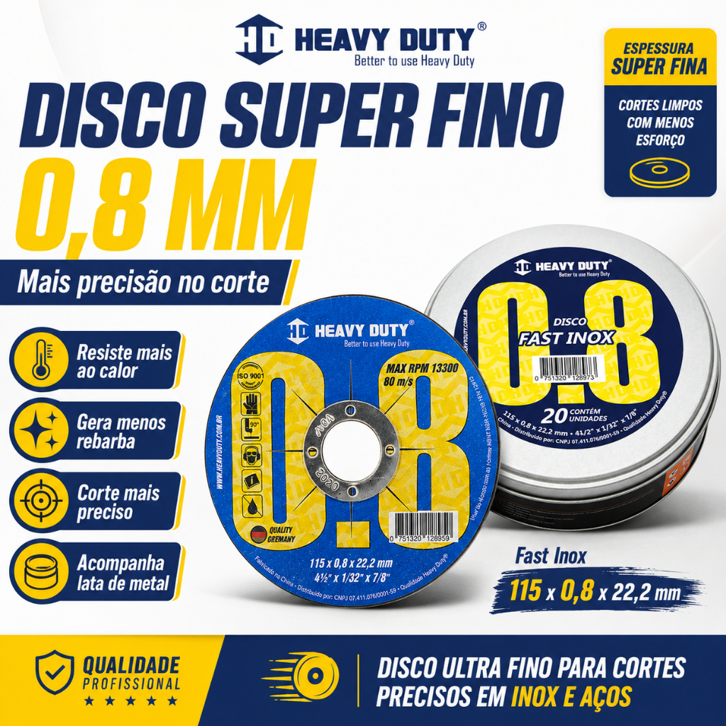 Kit 20 Discos de Corte Super Fino 4-1/2