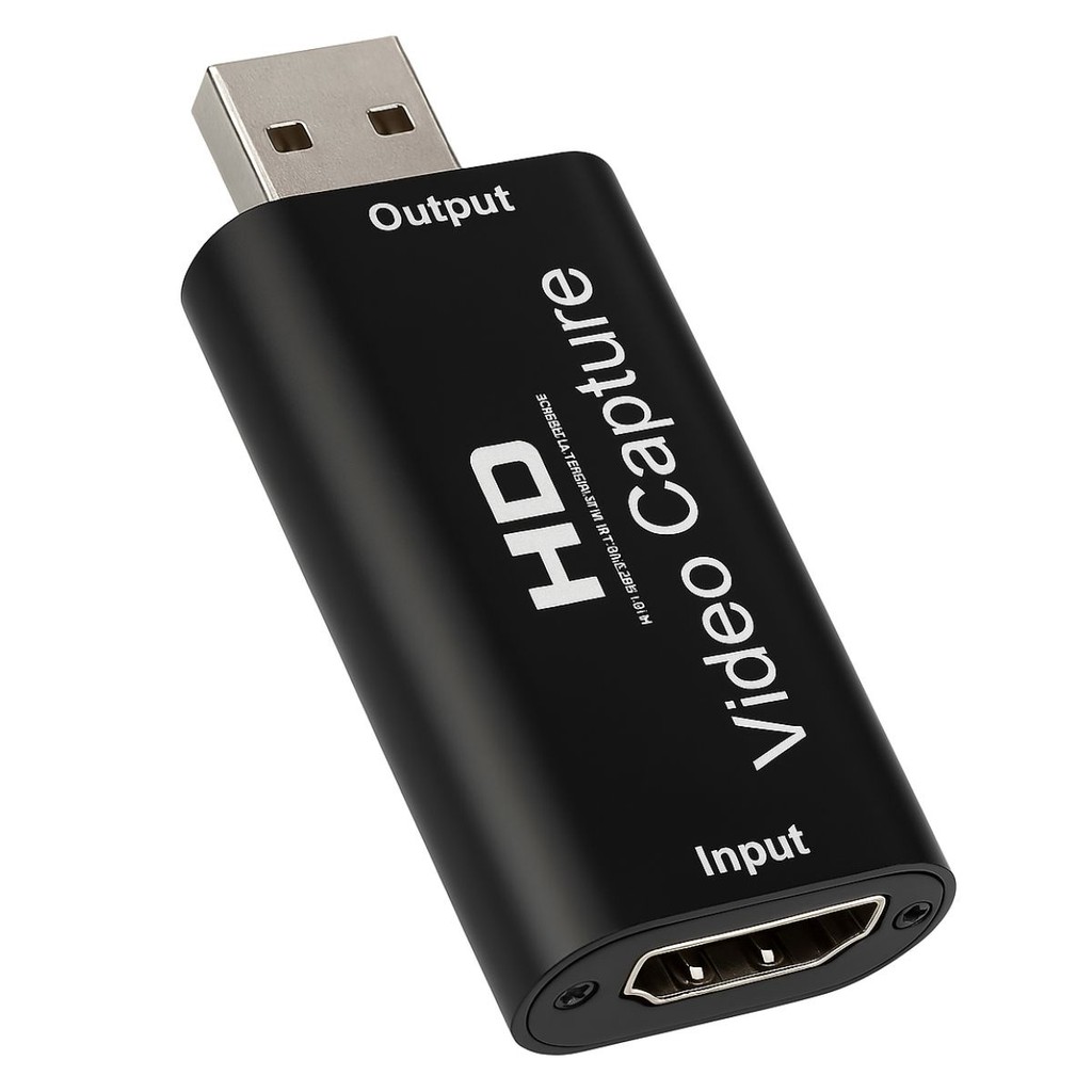 Placa de Captura HDMI para USB 4K 1080p Full HD, Captura Vídeo para Celular, PC e Lives