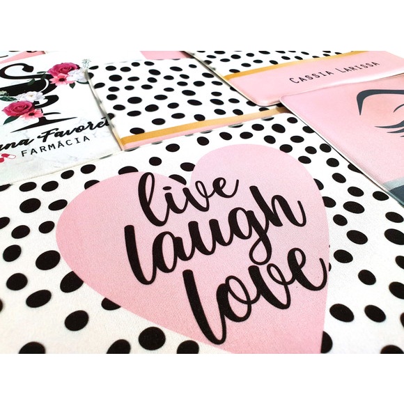 Mouse pad retangular - Live, Laugh, Love