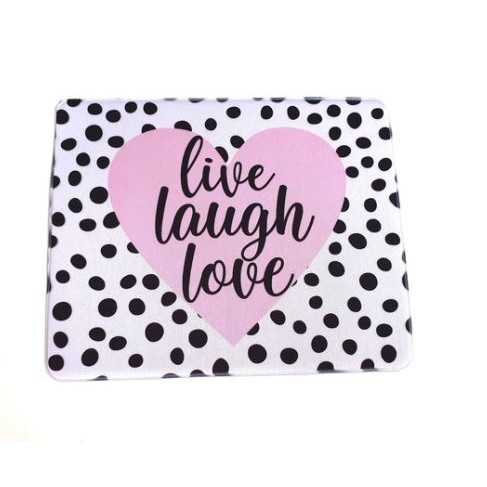 Mouse pad retangular - Live, laugh e love