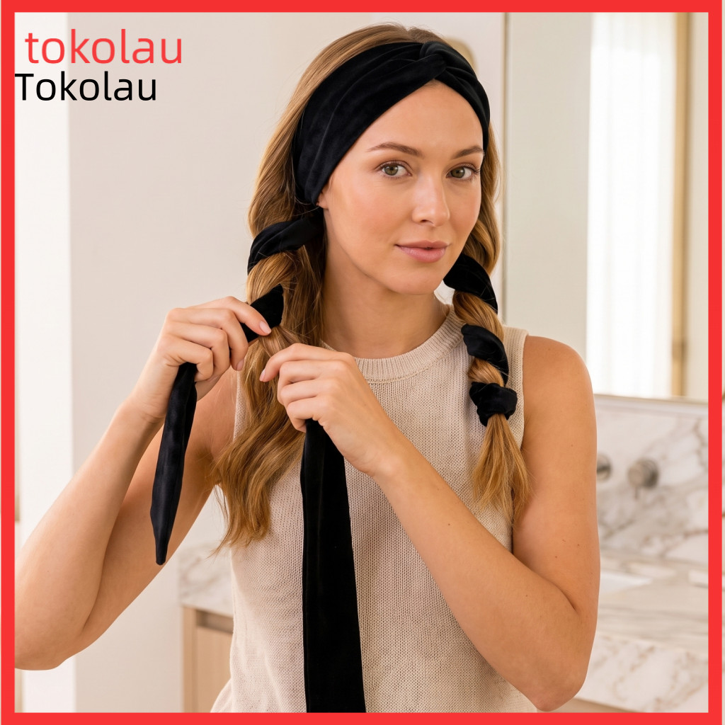 Heatless Curling Rod Headband No Heat Curls for Fine Hair 2-in-1 for Women – Flexible Overnight Curlers with Ties for