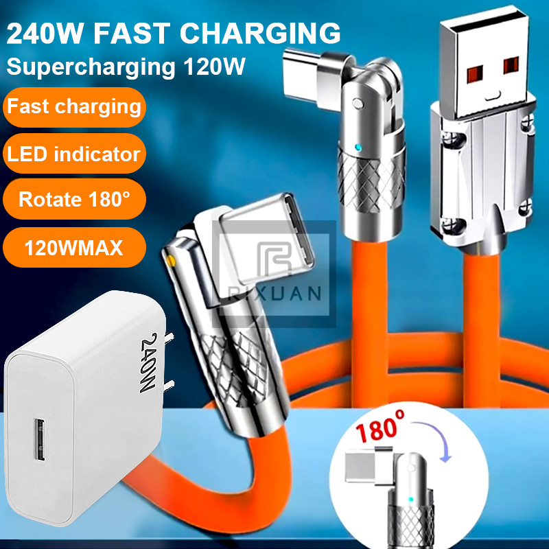 Ultra-fast charging 240W / Swivelling cable 180° / Easy charging