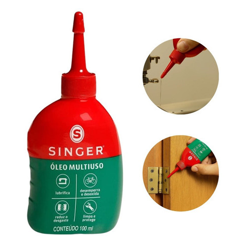 Óleo Singer 100ml Lubrificante Multiuso Máquina Costura Motor Preciso Portátil Artesanato Mecânica