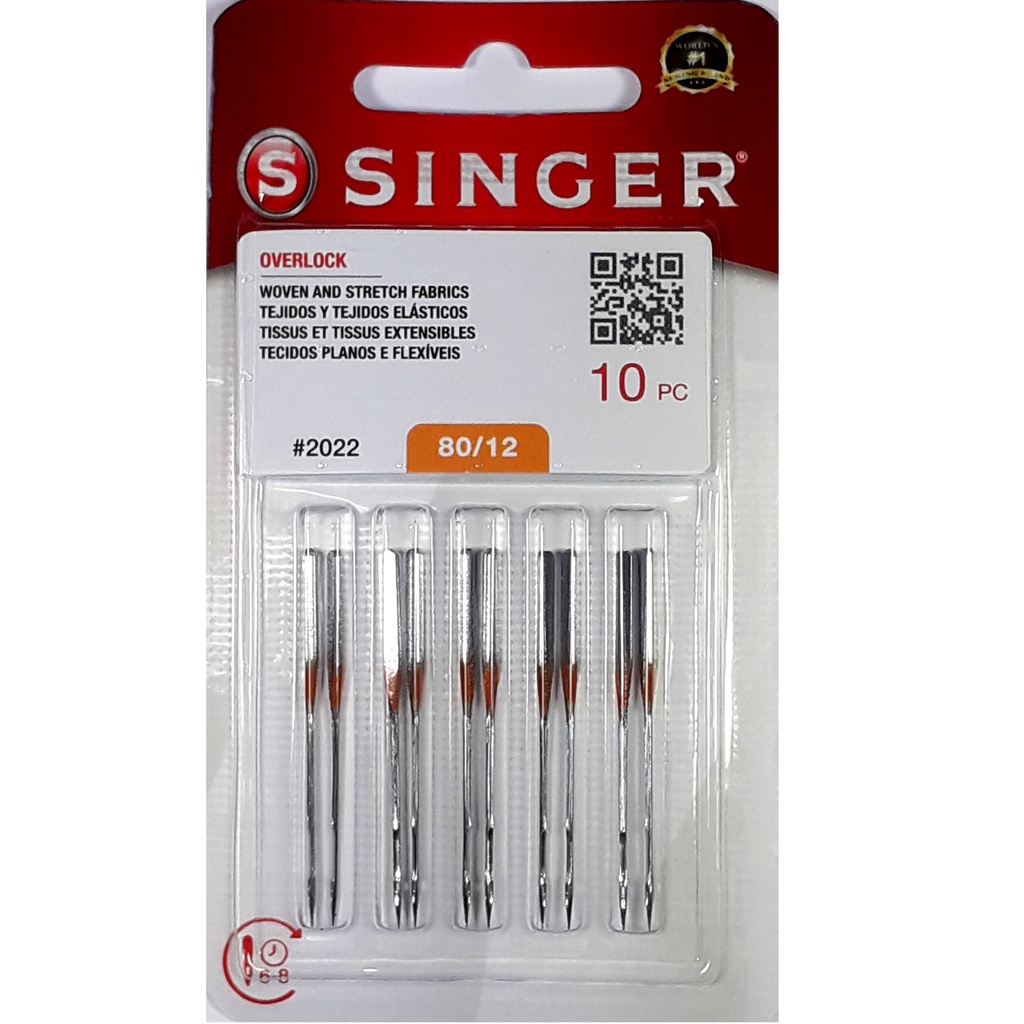 Agulha Singer 2022 N°12 Para Overlock Ultralock 14SH-754 Ultralock Portátil