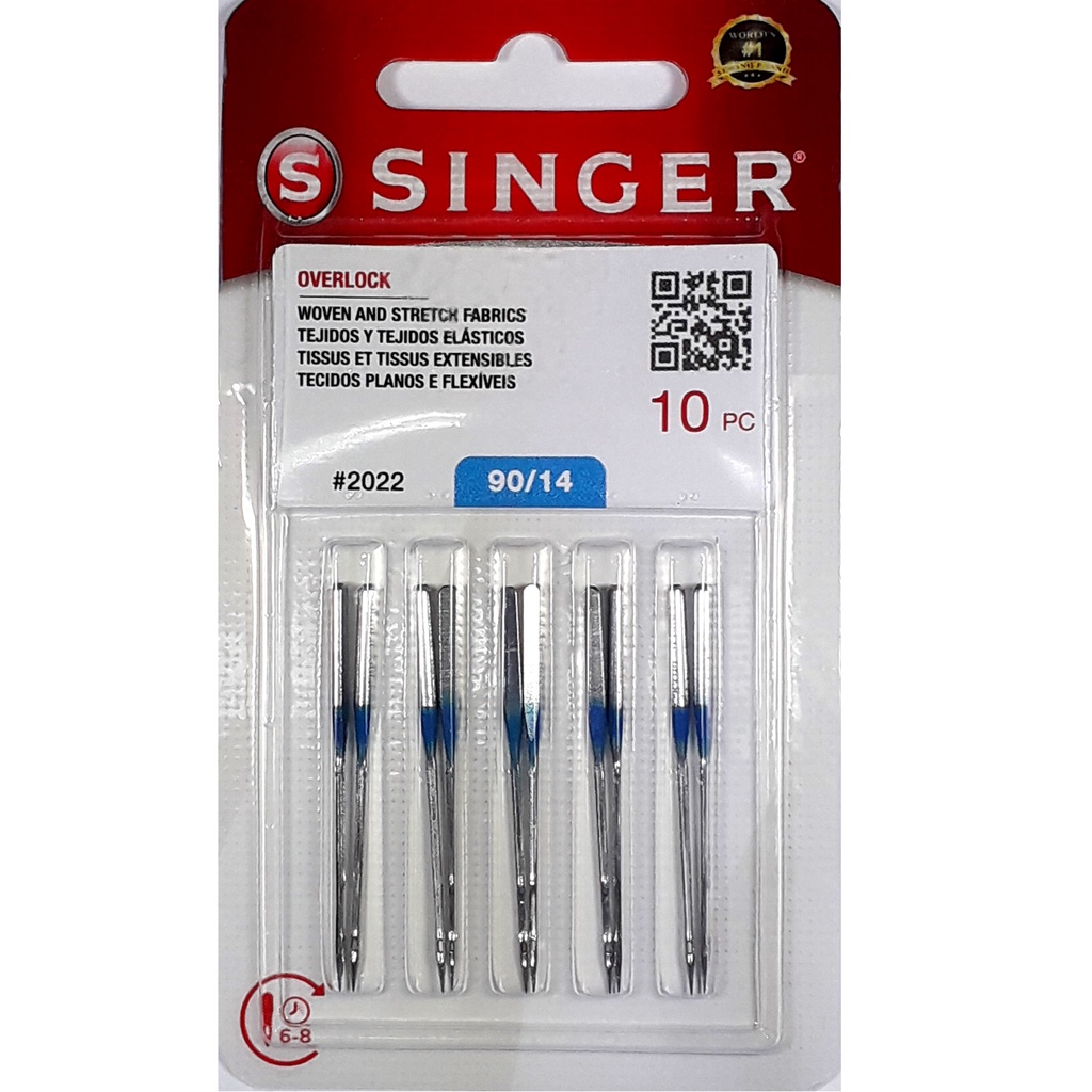 Agulha Singer 2022 N°14 Para Overlock Ultralock 14SH-754 Ultralock Portátil