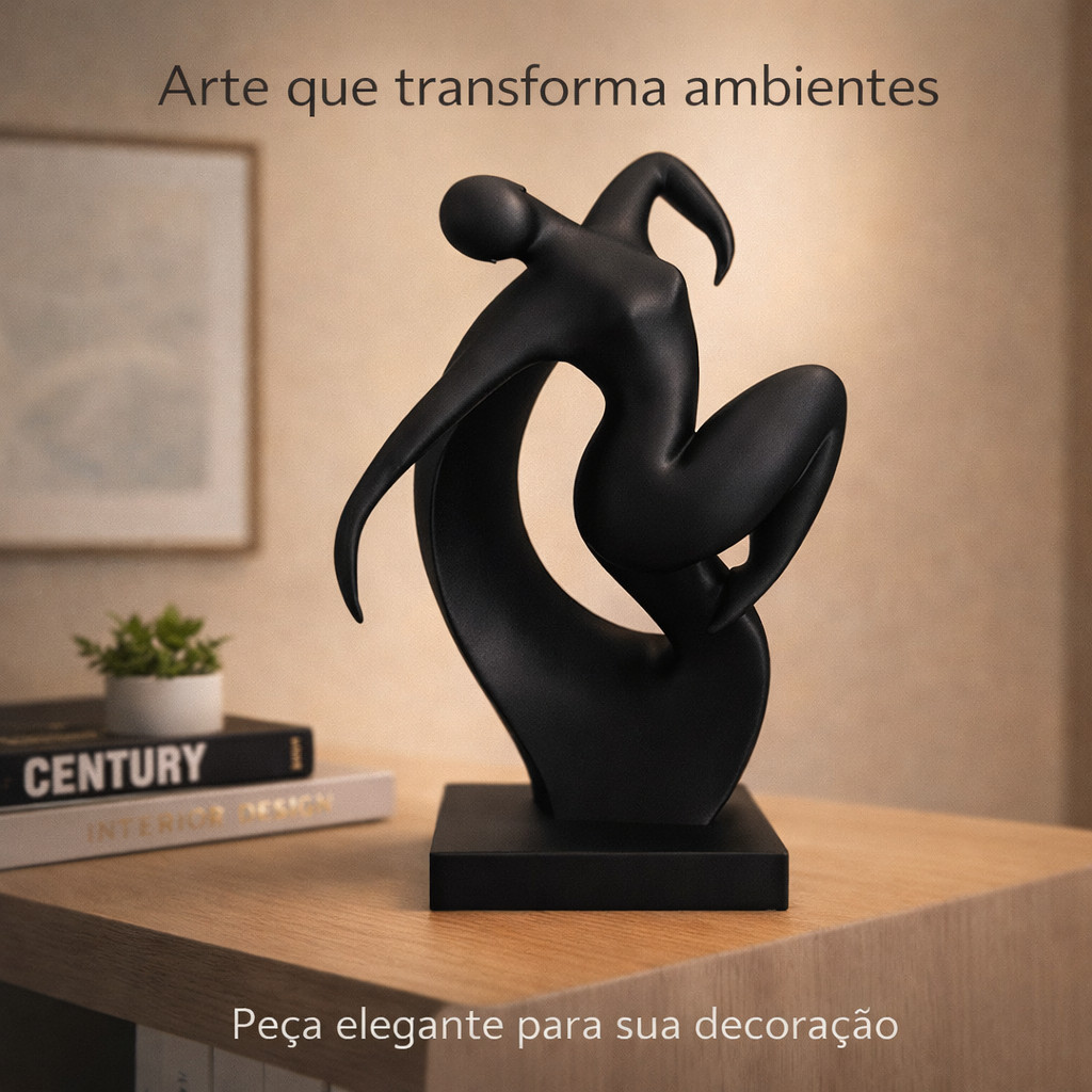 Escultura Dança Decoração Elegância em Movimento | Abstrata Minimalista de Dança para Sala Quarto