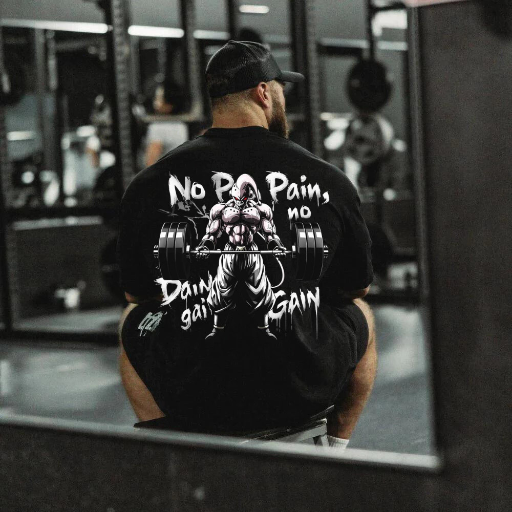 Camiseta Básica  Streetwear Unissex 100% Algodão No Pain Gym No Gain Academia