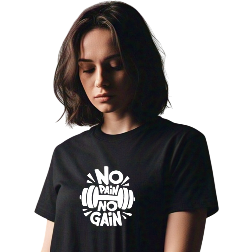 Blusa Academia No Pain no Gain Crossfit Confortável
