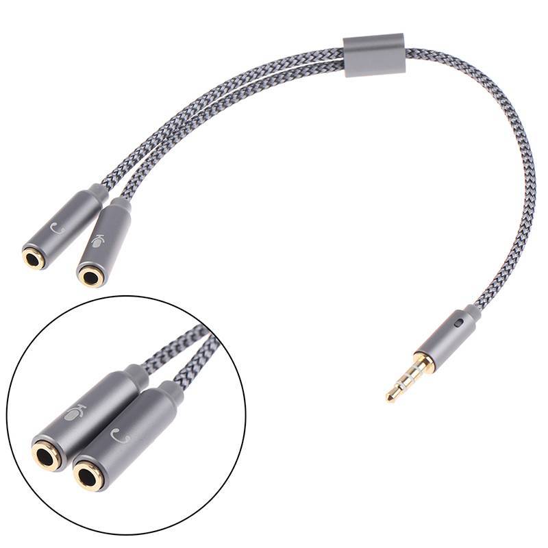[kaan] Adaptador De Fone De Ouvido Divisor De 3.5 Mm 1 Macho Para 2 Fêmeas Ja Mic Y Splitter BR