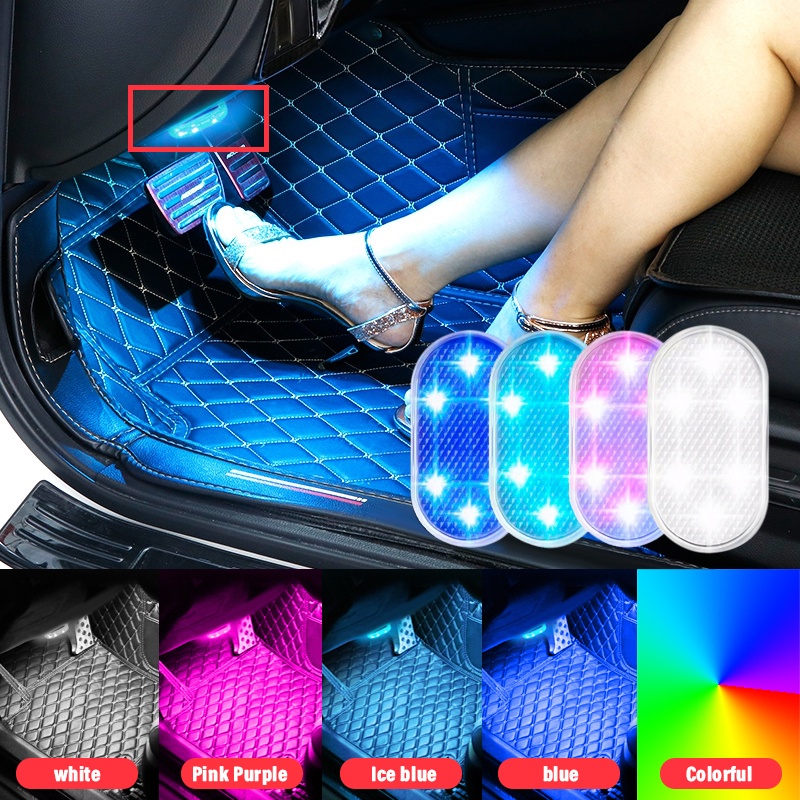 OM 1 Peça Mini Interior Do Carro Toque Ambient Luz Teto Leitura De LED Estilo Noite De Carregamento USB Car 5 V