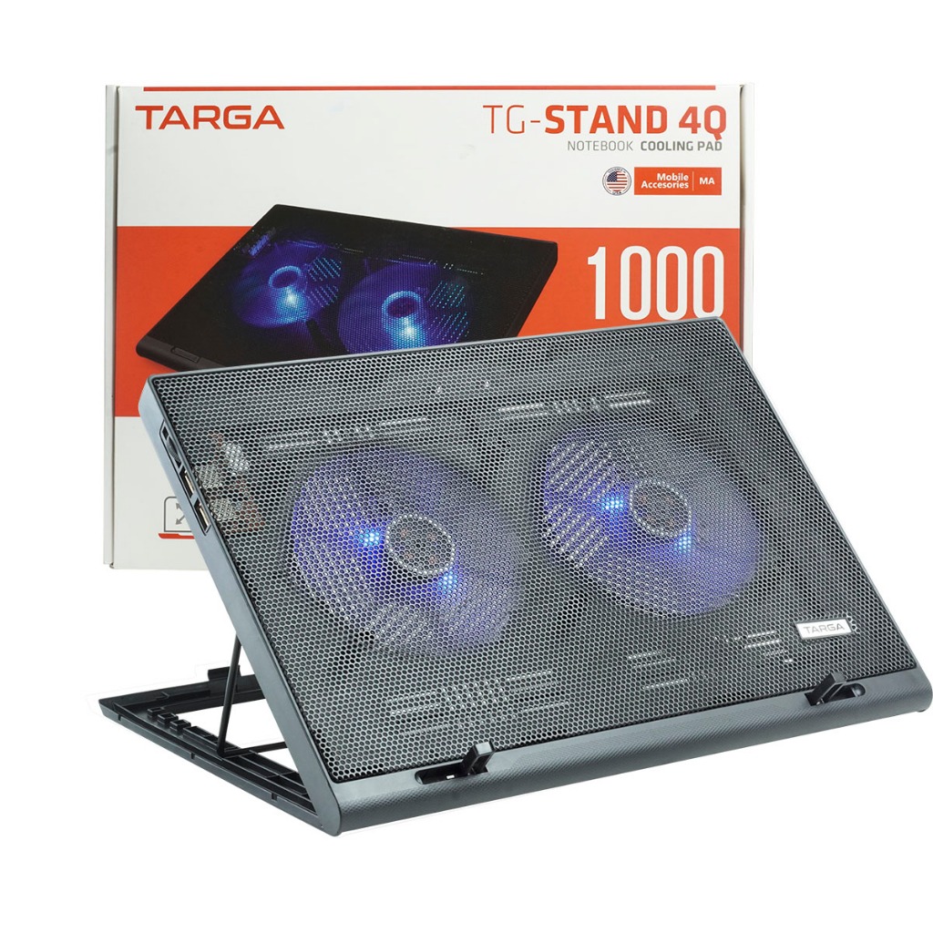 Base Cooler Para Notebook 14 A 15,6 Polegadas Com 2 Ventiladores Targa TG Stand 4Q