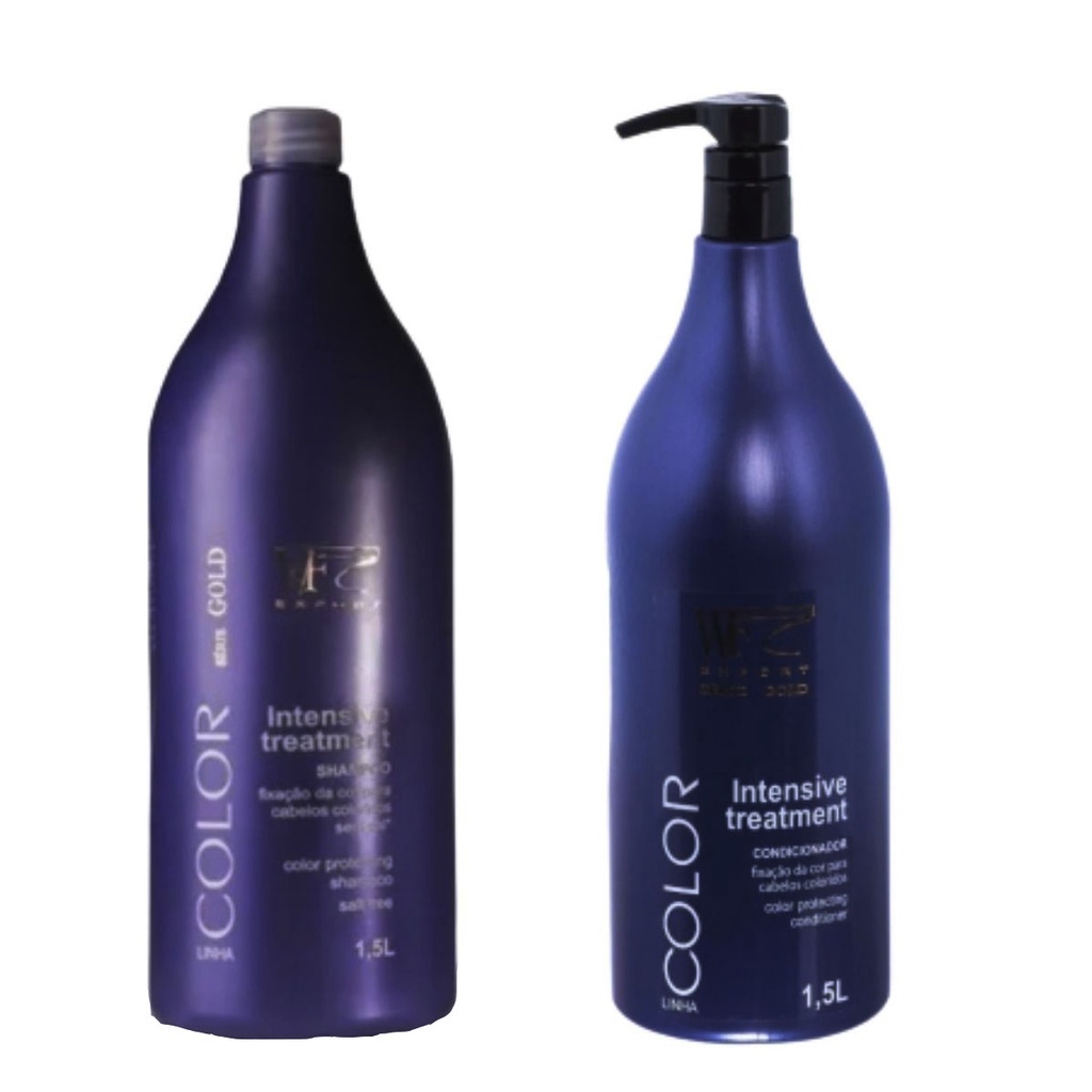 Kit 2 Peças para Cabelos Coloridos Menor Desbotamento Cor Prolongada Proteção da Cor WF COLOR 3L
