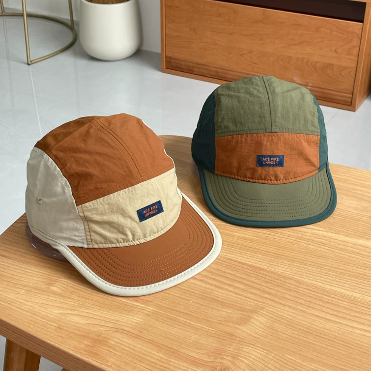 Boné Masculino Five Panel Bordado Malha Nylon Vintage Americano Streetwear Diário Viagem Camping Chapéu