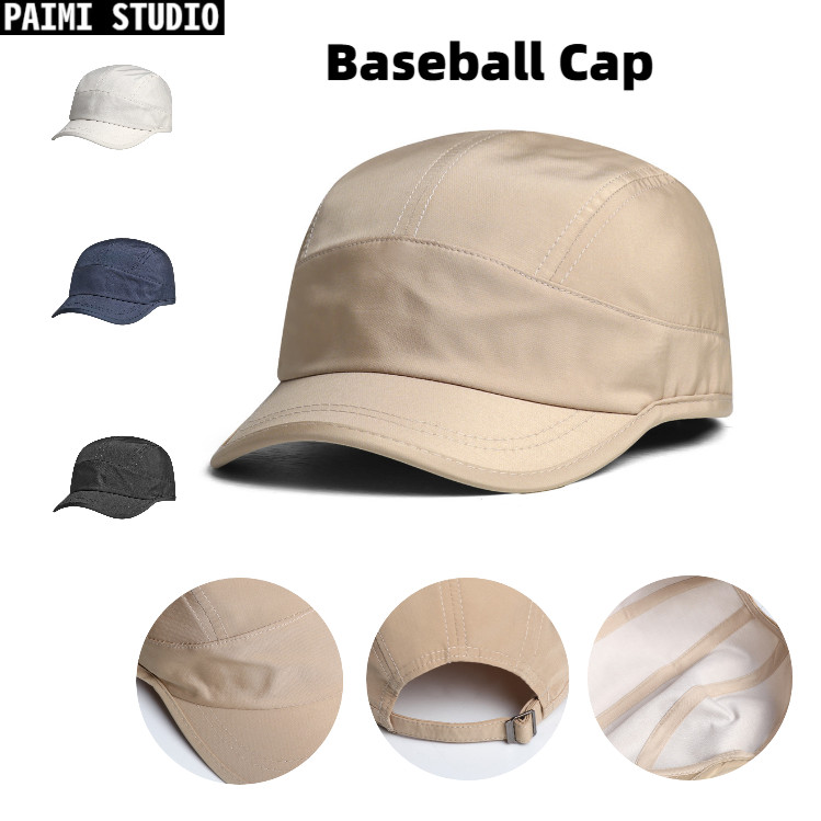 Boné Five Panel Moda Tecido Nylon Camping Uso Diário Streetwear Corrida Bicicleta Masculino Feminino Chapéu