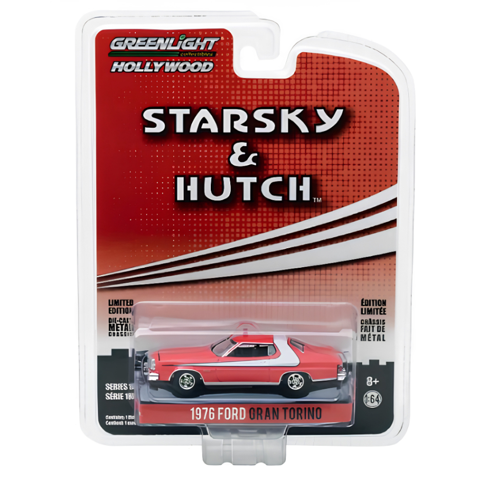 Greenlight Hollywood Series 1976 Ford Gran Torino - Starsky & Hutch - Miniatura 1/64
