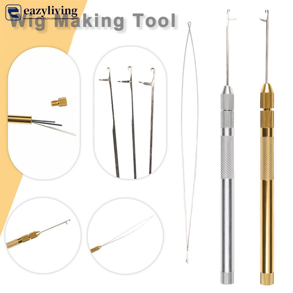EAZYLIVING 3-Em-1 Liga Gancho Agulha Peruca Fazendo Ferramentas De Extensão De Cabelo Para De Renda Micro Anel Agulhas D