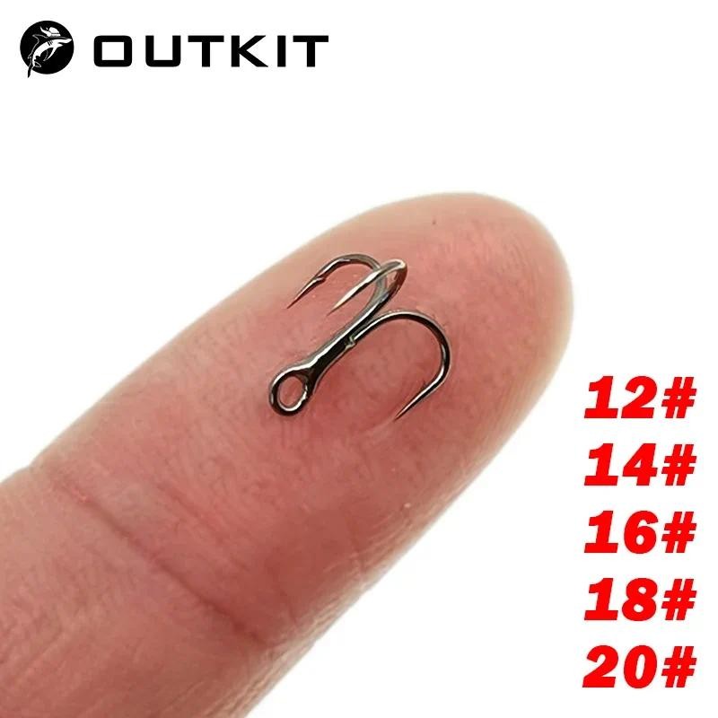 OUTKIT Alta Qualidade 5 Pçs/Caixa 2xfortalecer Micro Pequena Origem Liga De Aço Isca Afiada Gancho Agudos 12-20 # Equipa
