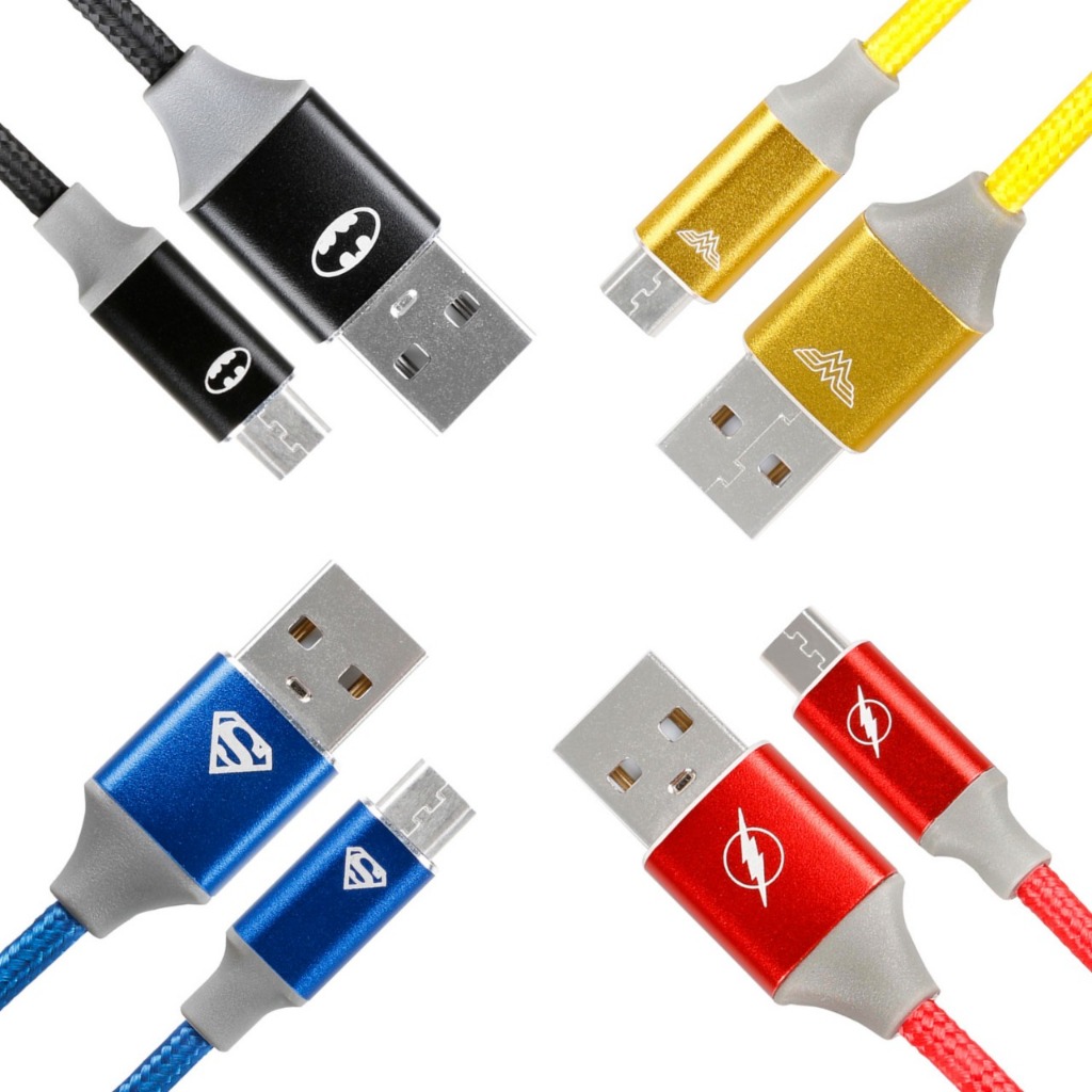 Cabo Para Carregador Turbo 1.5m USB-A Para Micro USB - Liga da Justiça DC