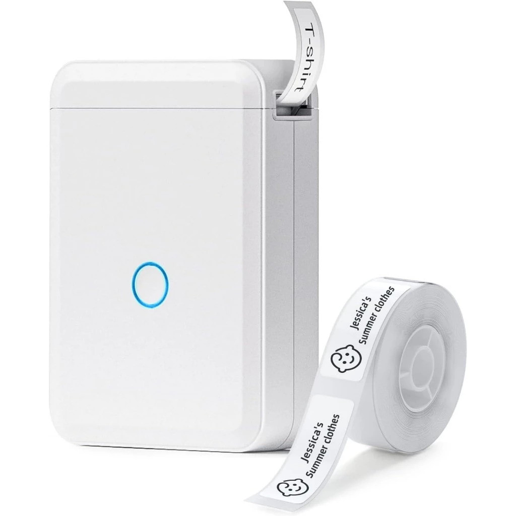 Niimbot D110 Impressora De Etiqueta Térmica Portátil Sem Fio Bluetooth + 1 Rolo Etiqueta
