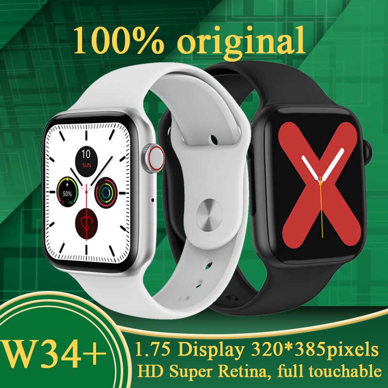 W34+  IWO 12 Full Touch Smart Watch Men for Apple Watch Support Bluetooth Call Music Play Women Smart Band
