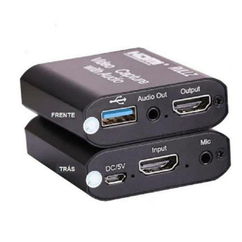 Captura hdmi usb 3.0 com fone e microfone 4k