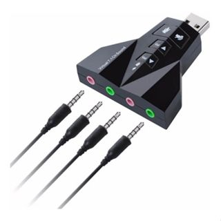 ADAPTADOR P/ PLACA DE SOM USB - ENTRADA P2 FONE E MICROFONE