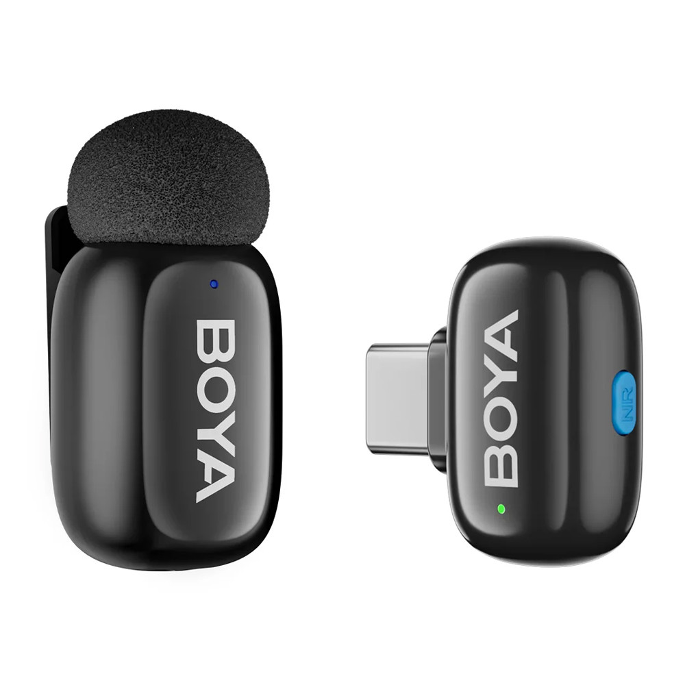Microfone Lapela Boya Mini 2-06 Sem Fio USB-C Para Celular