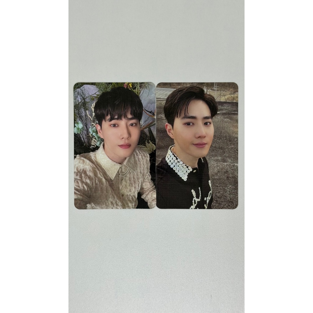 exo suho grey suit photocard official original kpop