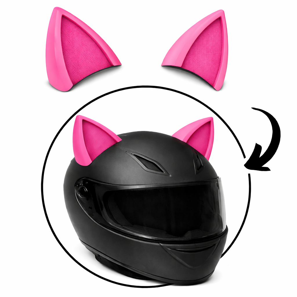 Orelhas de Gato para Capacete Moto Headset Gamer Dupla Face Universal 3D Orelhas de Gatinho para Capacete, Headset
