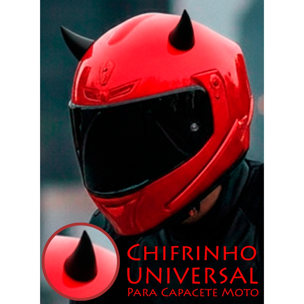 Par de Chifres para Capacete e Headset Gamer - Estilo Diabinho (Com Fita 3M)