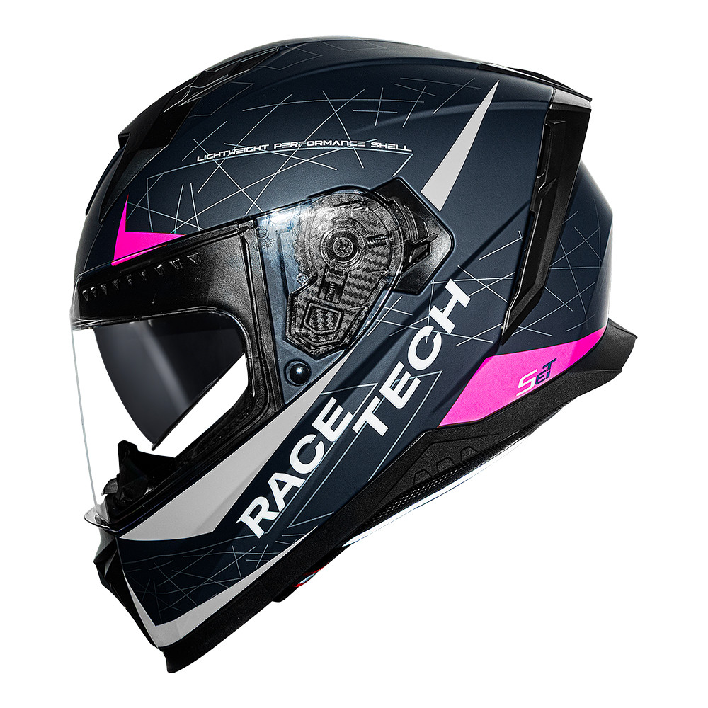 Capacete Race Tech Volt Set Preto Azul e Rosa